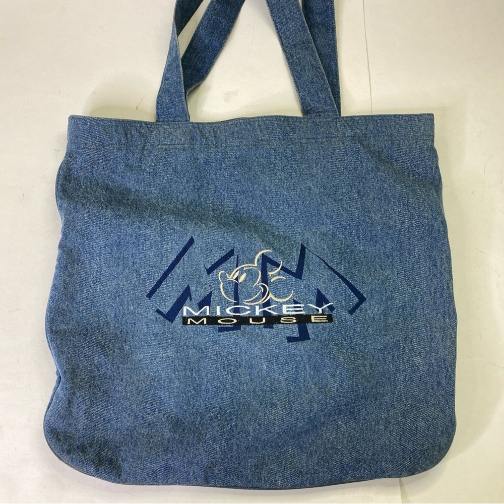 Disney Mickey Embroidered Denim Tote Bag